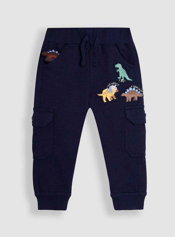 JOJO MAMAN BÉBÉ Dinosaur Badge Cargo Joggers 6-7 Years