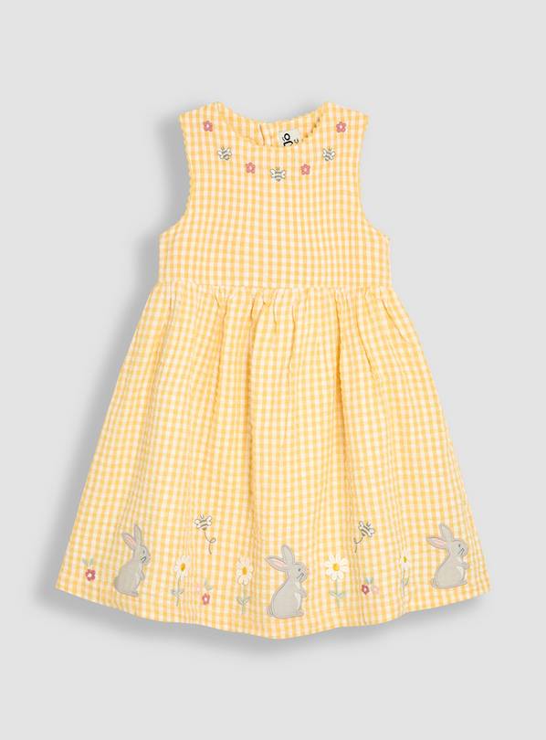 JOJO MAMAN BÉBÉ Bunny Applique Gingham Summer Dress 6-12 months