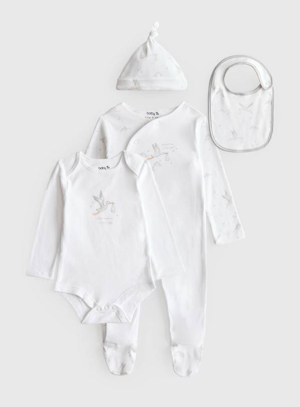 Stork Printed 4-Piece Starter Set Up to 1 mth