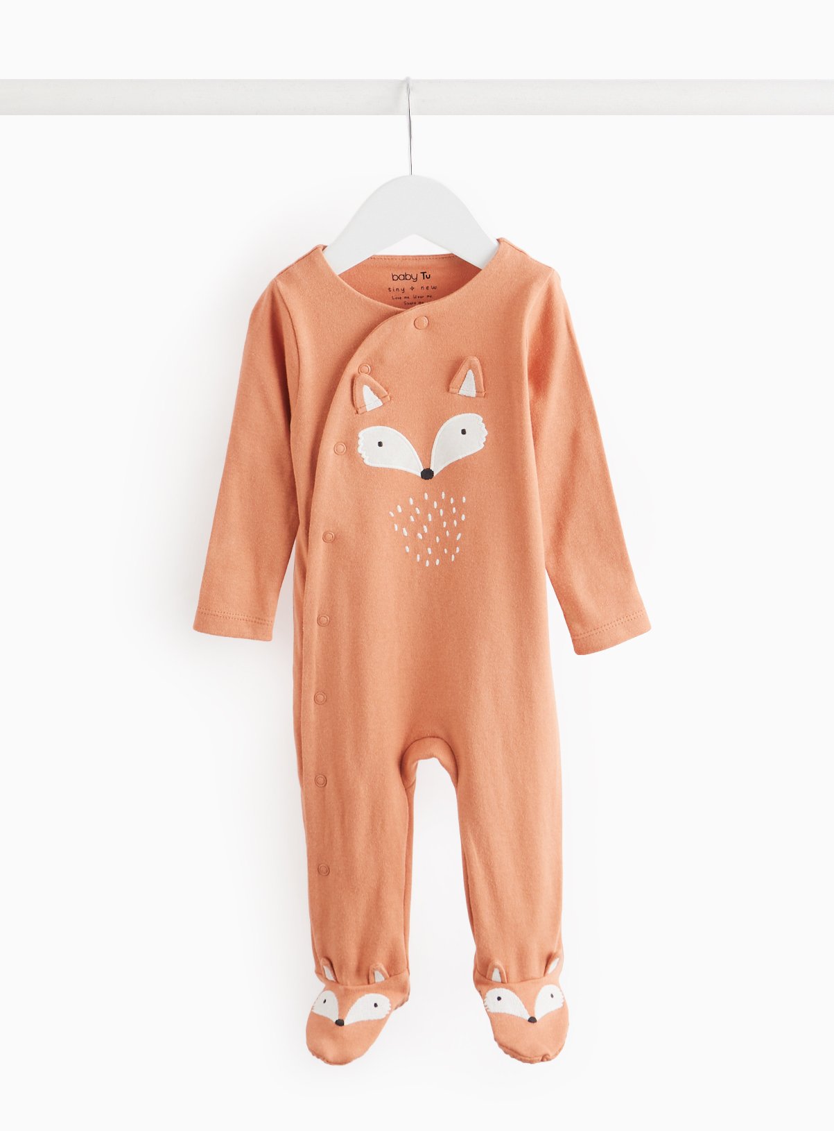 Brown Brown Fox Novelty Sleepsuit - Tu by Sainsbury's