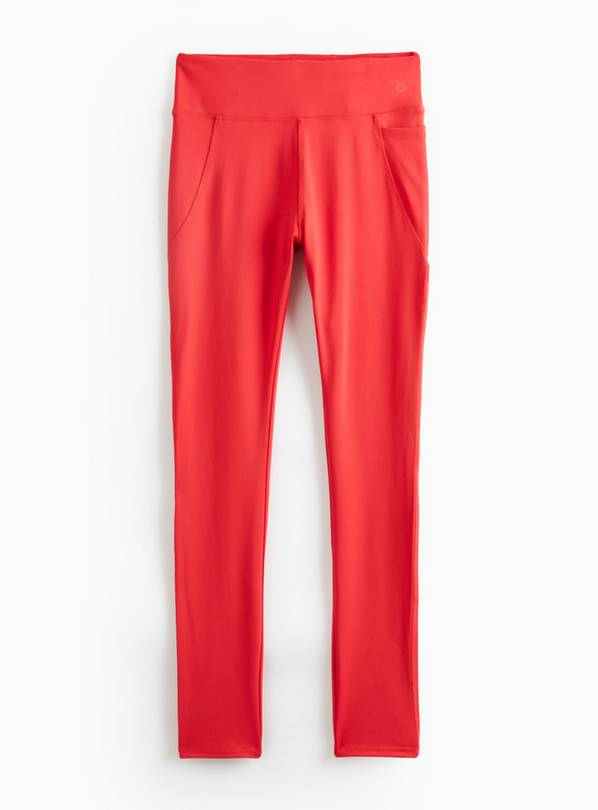REAKTIV Red High Waisted Everyday Full Length Legging L