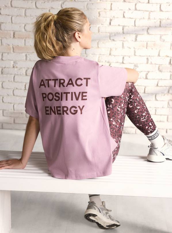 REAKTIV Mauve Logo Oversized Tee XXL