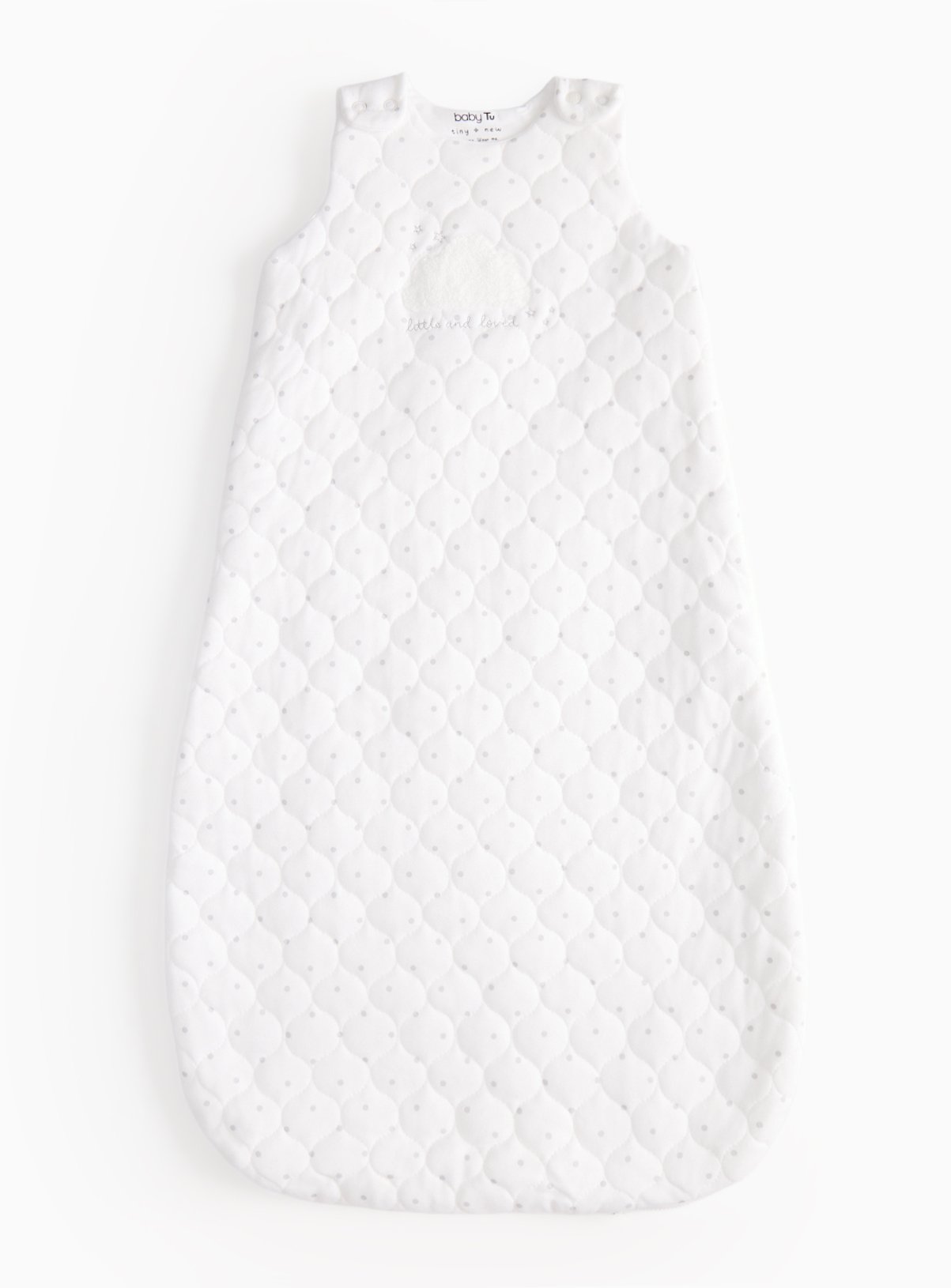 White Unisex White Cloud 2.5 Tog Sleeping Bag (6-12 Months) - Tu by Sainsbury's