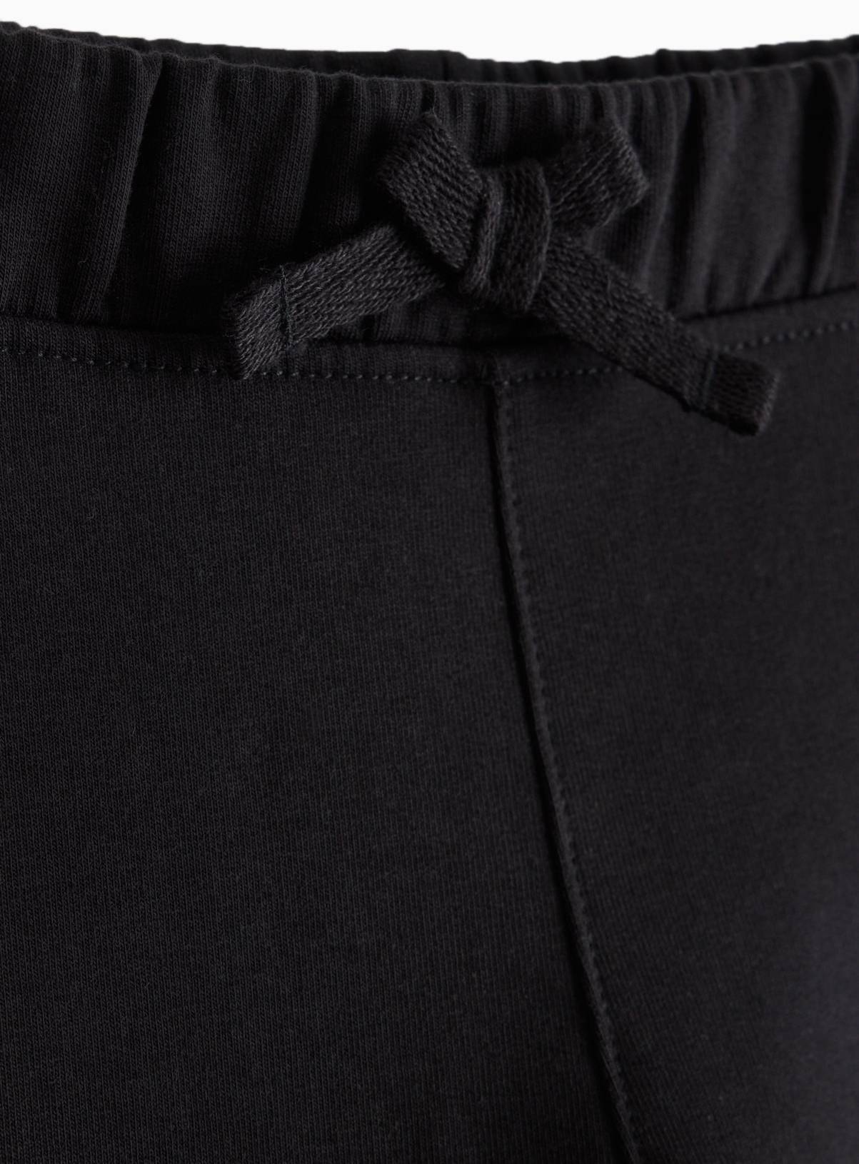 Black Brush Back Fleece Lined Leggings 9 years - Image 2