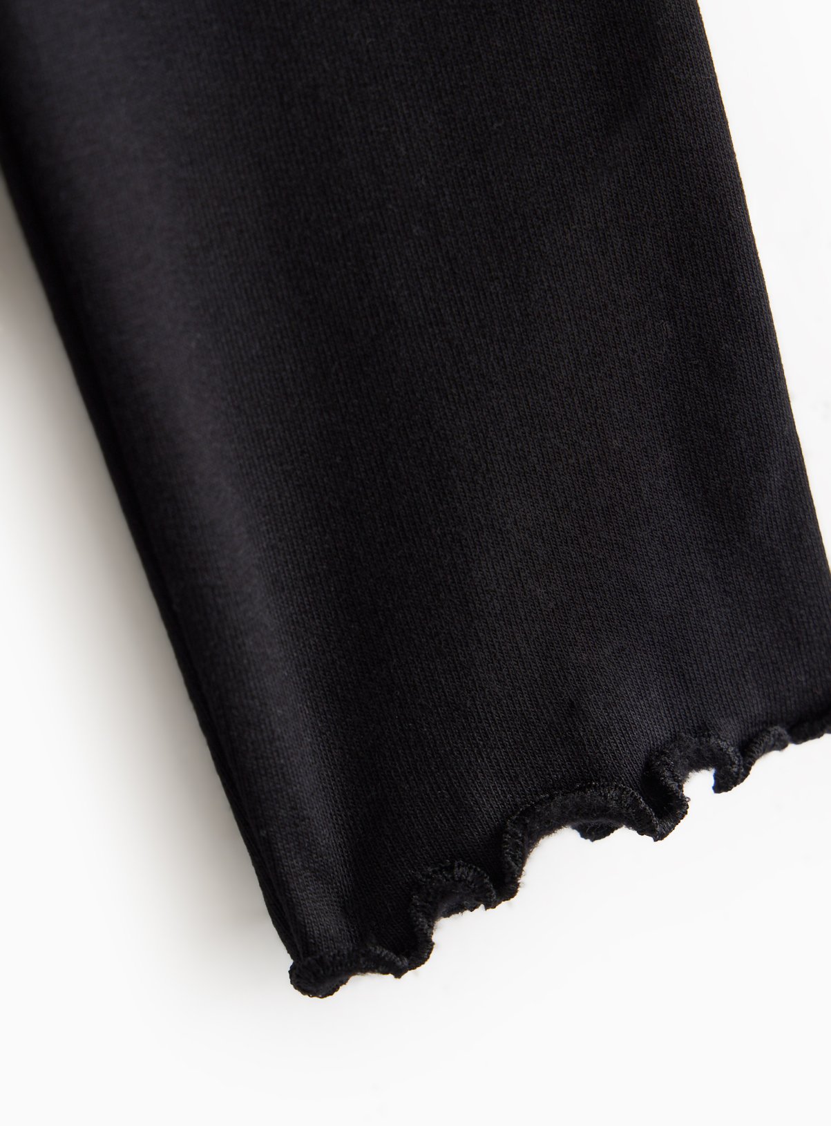 Black Brush Back Fleece Lined Leggings 6 years - Image 3 thumbnail