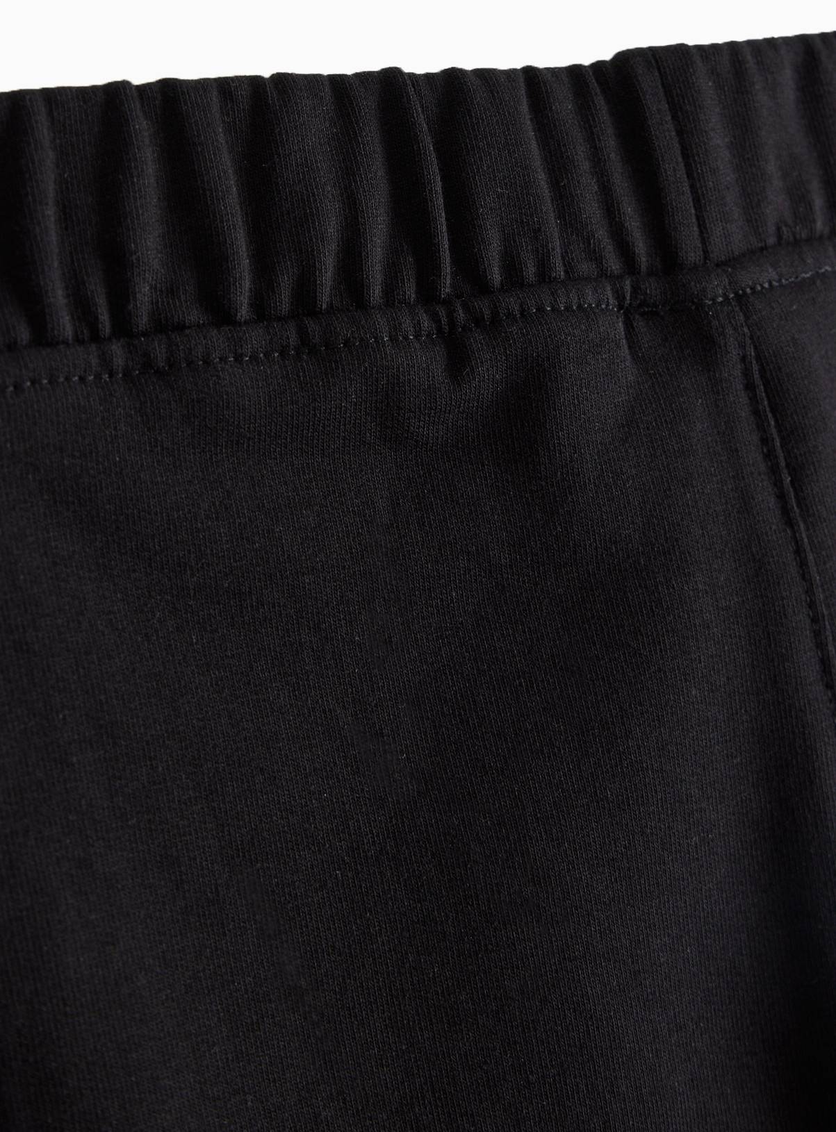 Black Brush Back Fleece Lined Leggings 6 years - Image 4