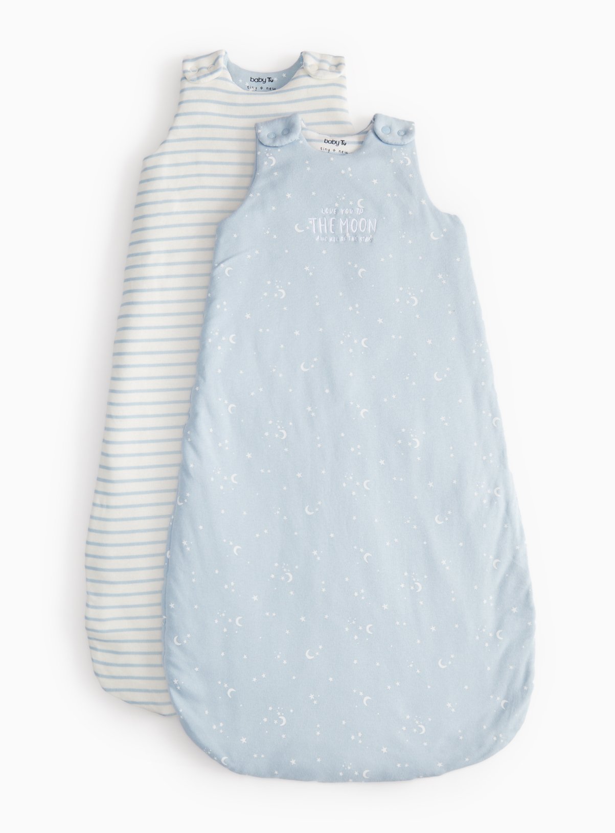 Blue Blue Moon & Stars 2.5 Sleeping Bag 2 Pack (12-18 Months) - Tu by Sainsbury's