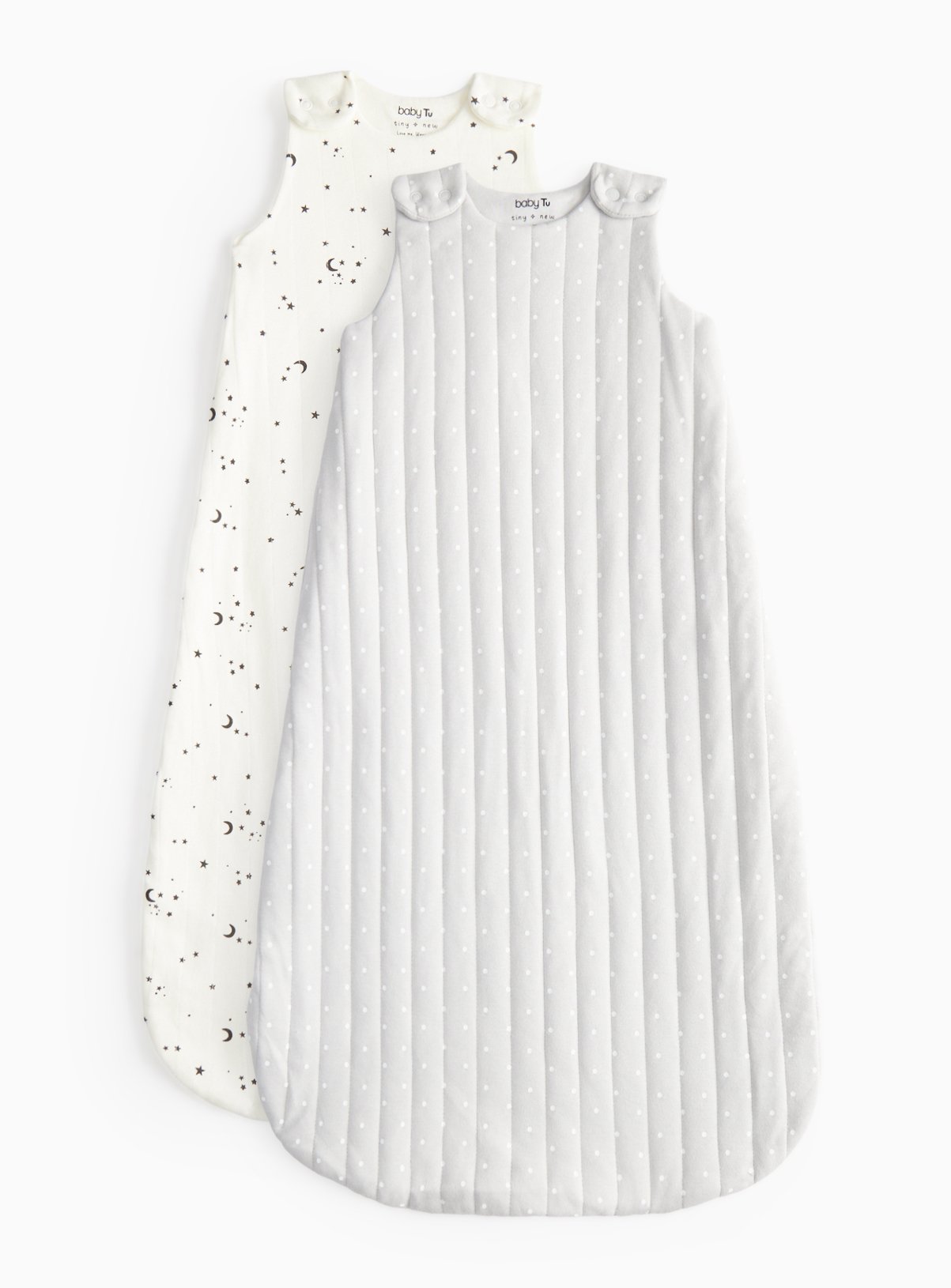 White White Printed Mixed Tog Sleeping Bag 2 Pack (0-6 Months) - Tu by Sainsbury's