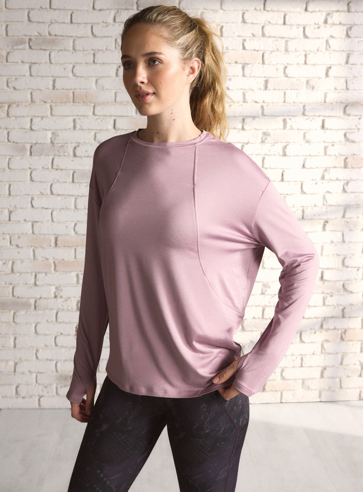 Yoga Long Sleeve Marl Top L