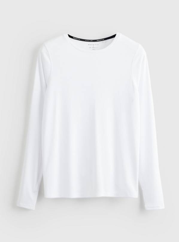 REAKTIV White Mesh Long Sleeve Workout Top XXL