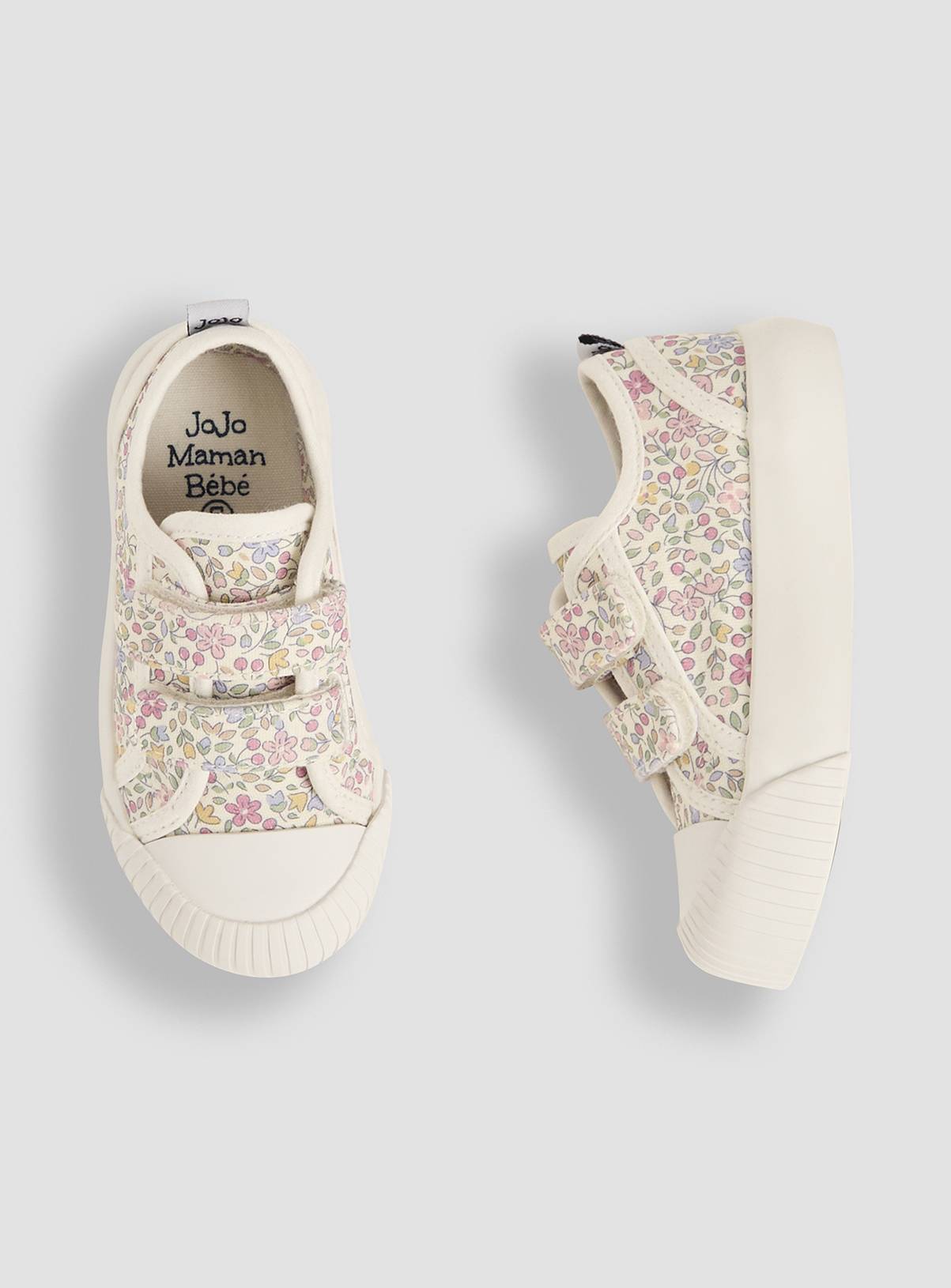 JOJO MAMAN BÉBÉ Double Strap Canvas Trainers 5 Infant - Image 3