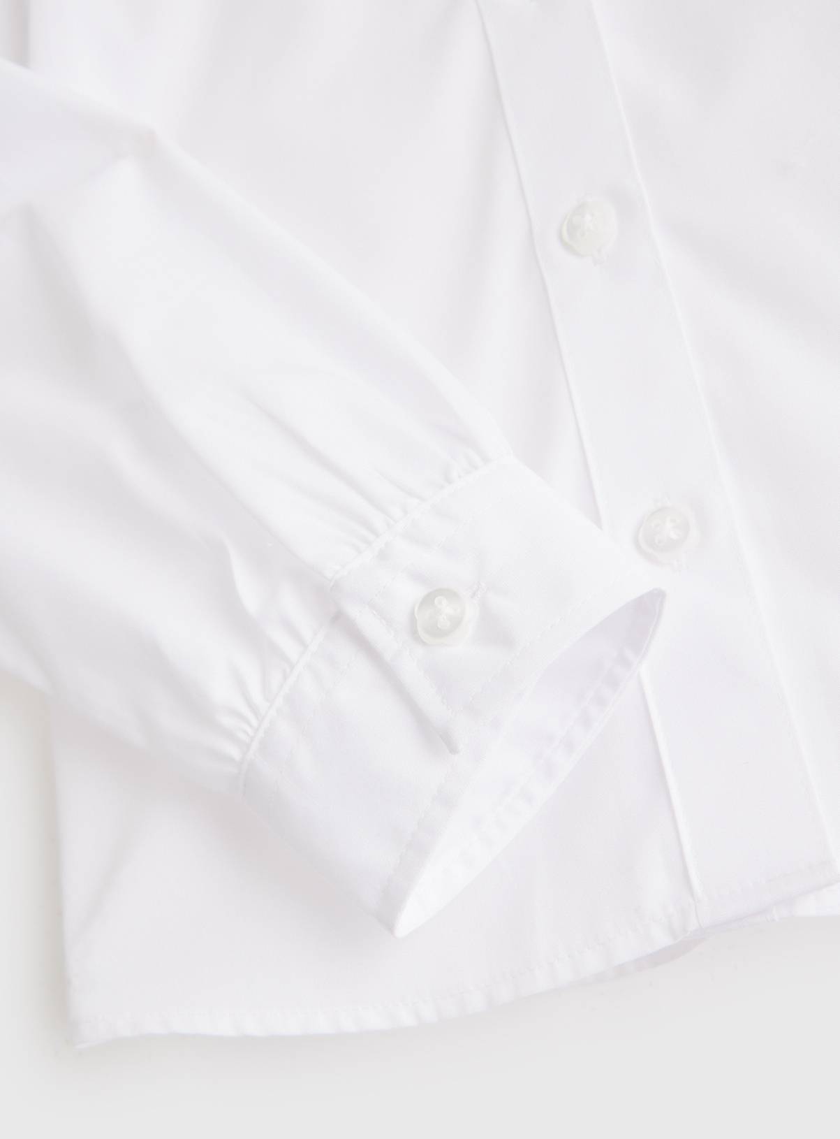 White Embroidered Large Collar Blouse 11 years - Image 3
