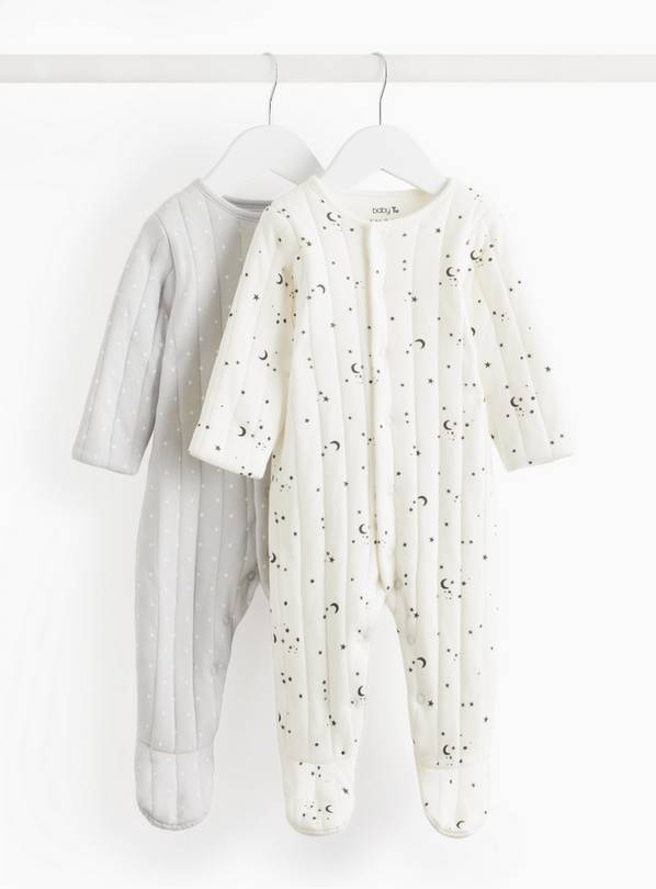 Printed 2.5 Tog Sleepsuit 2 Pack 3-6 months