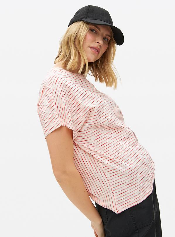 Red Cut About Stripe T-Shirt 10