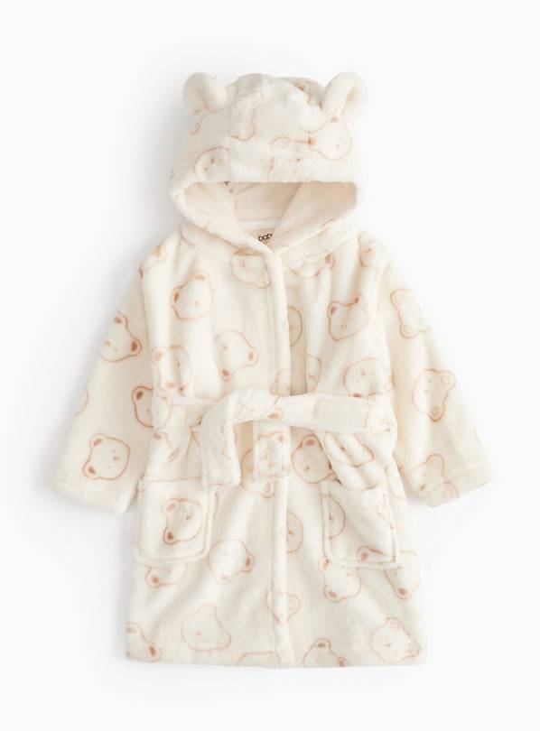 Unisex Cream Bear Dressing Gown 6-9 months