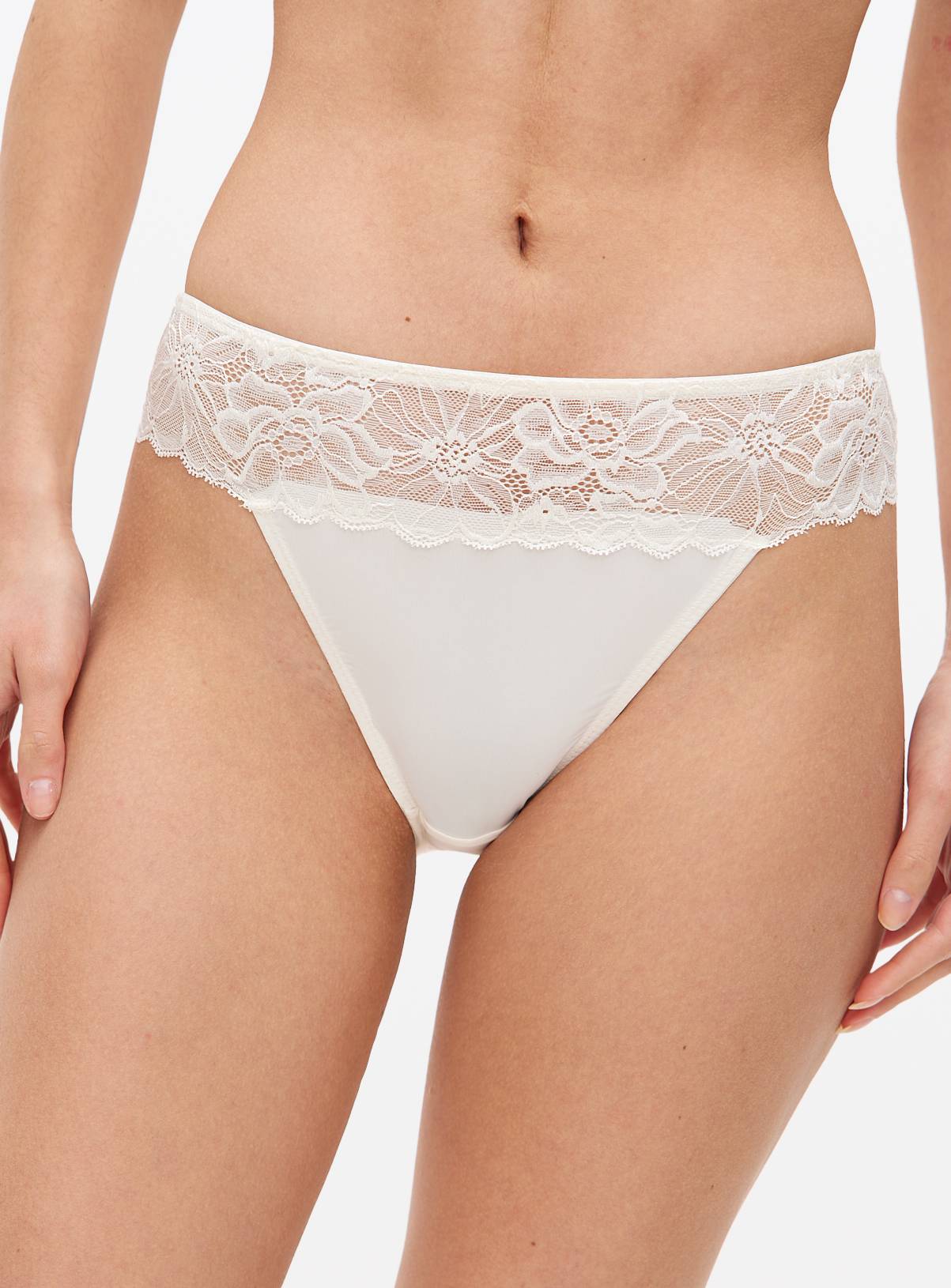 Ivory Floral Lace High Leg Knickers 16 - Image 1