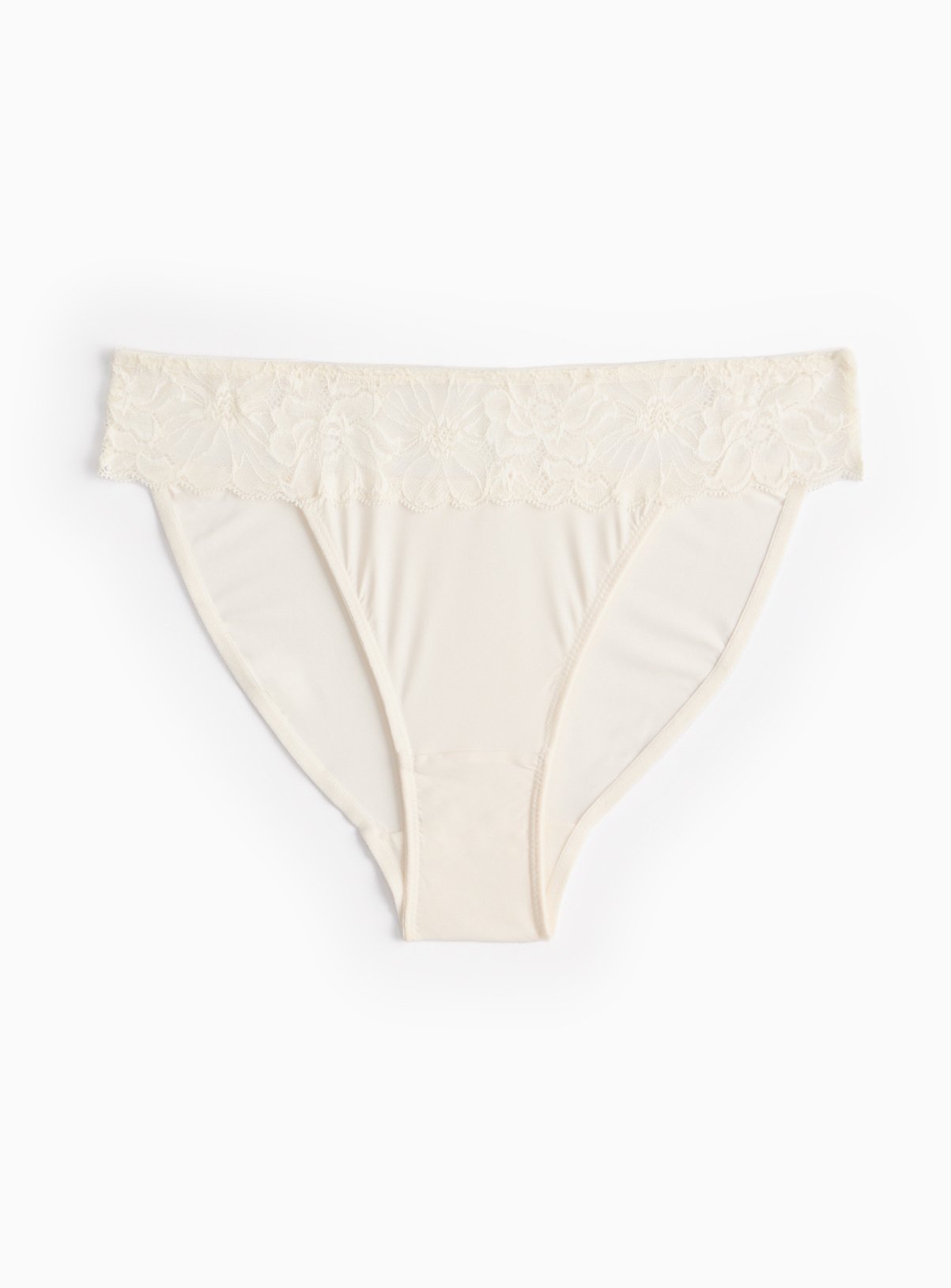 Ivory Floral Lace High Leg Knickers 16 - Image 2 thumbnail