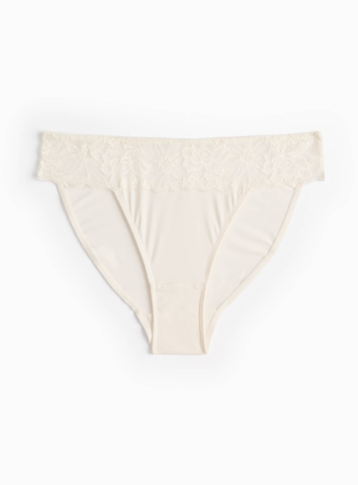 Ivory Floral Lace High Leg Knickers 16 - Image 2