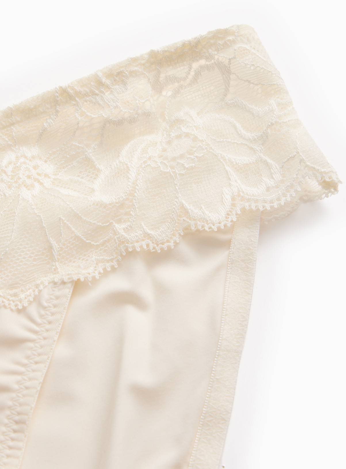 Ivory Floral Lace High Leg Knickers 16 - Image 3