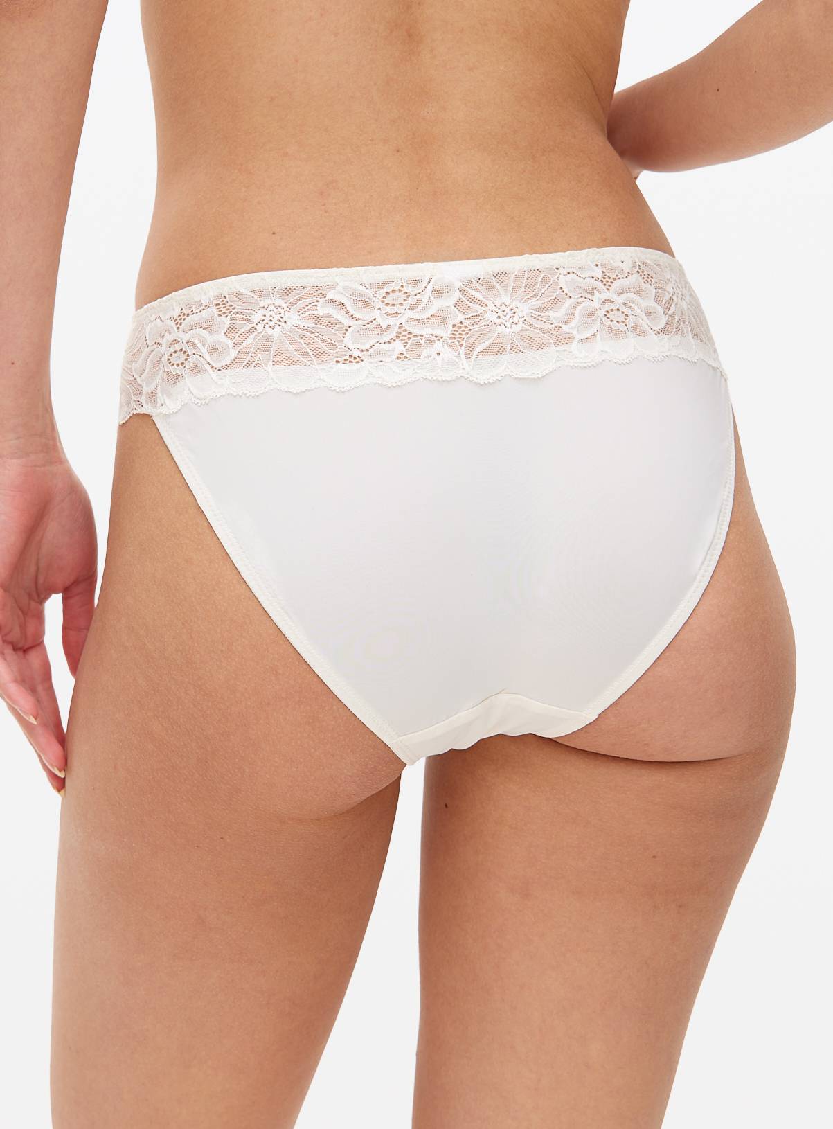 Ivory Floral Lace High Leg Knickers 16 - Image 4