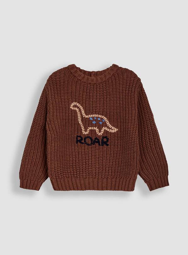 JOJO MAMAN BÉBÉ Embroidered Dino Jumper 3-6 months