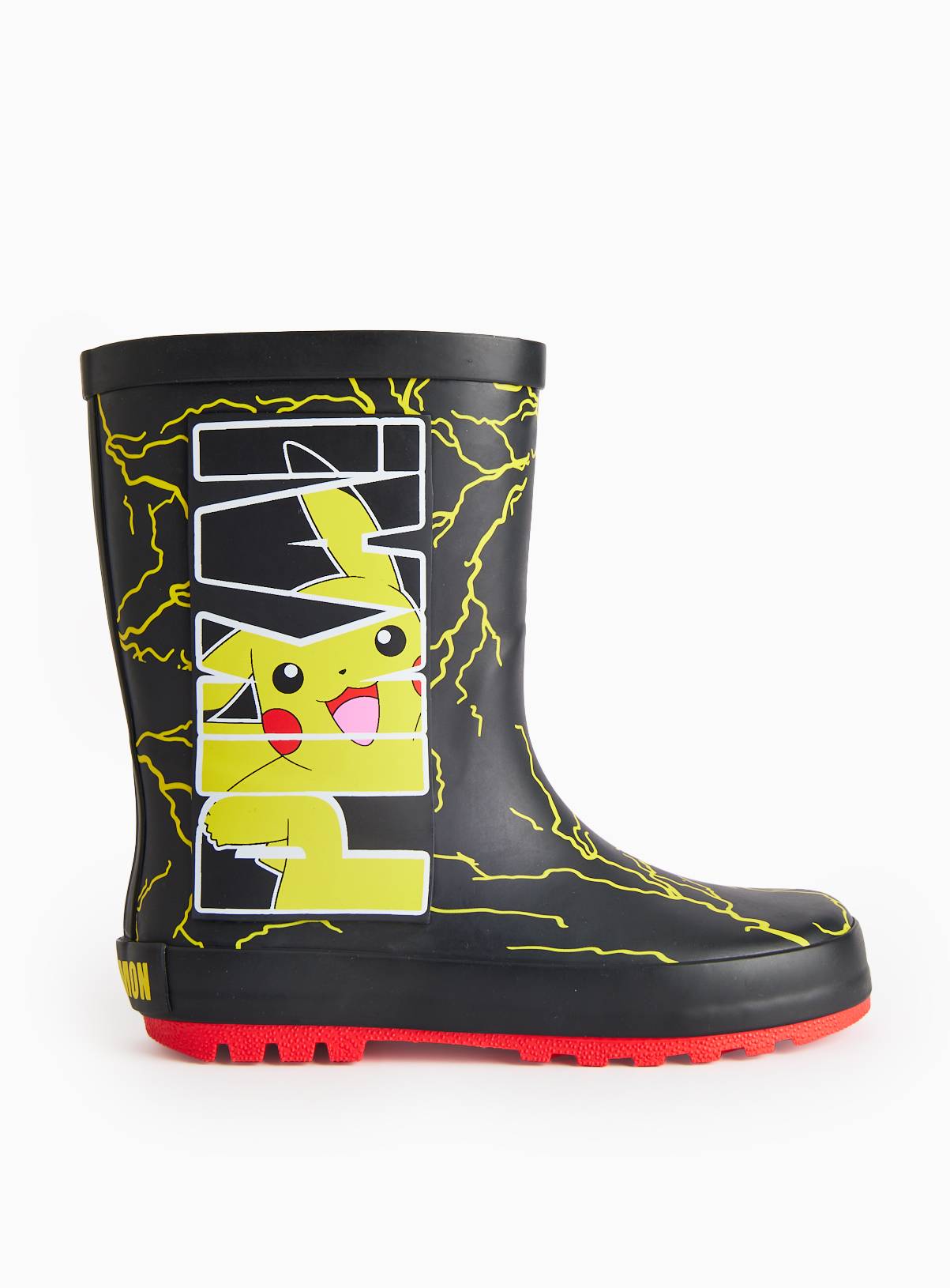 Pokemon Pikachu Print Black Wellies 11 Infant - Image 2