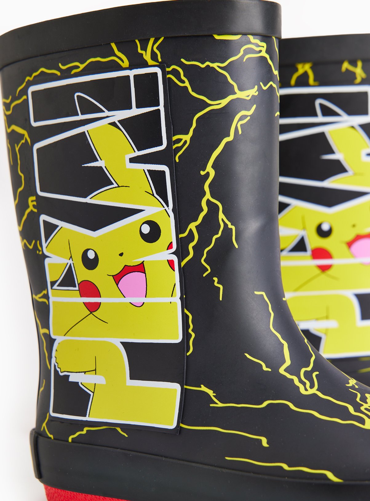 Pokemon Pikachu Print Black Wellies 11 Infant - Image 3 thumbnail