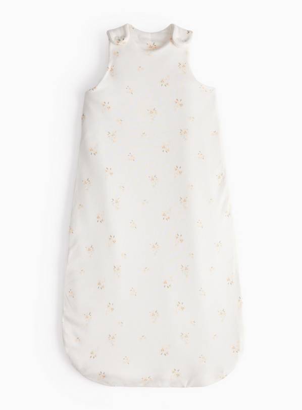 Cream Floral Print 3.5 Tog Sleeping Bag 0-6 Months