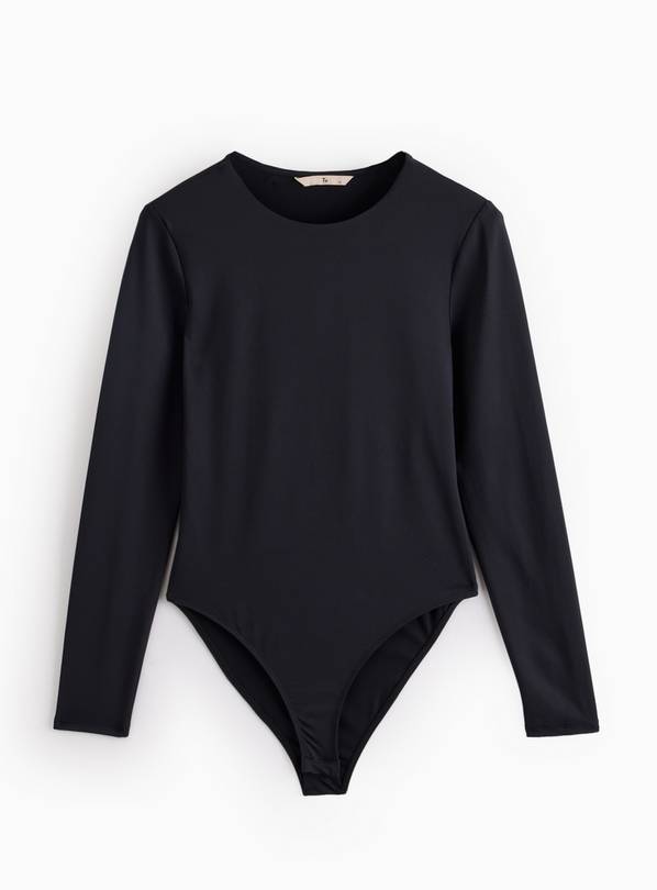 Black Long Sleeve Polyamide Bodysuit  10