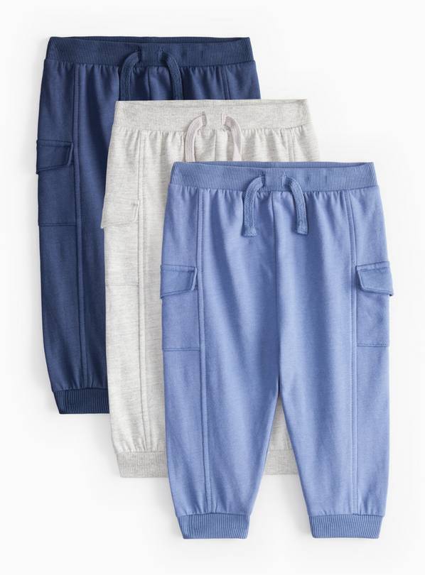 Blue Joggers 3 Pack  6-9 months