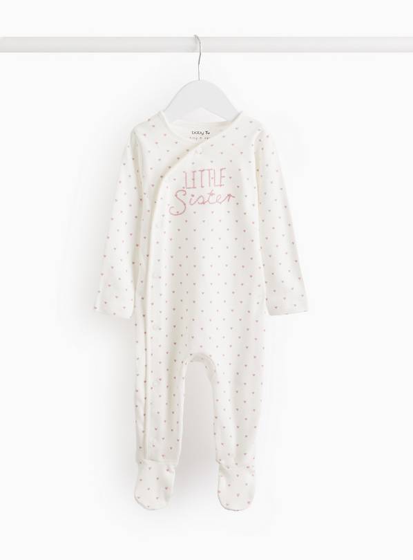 Little Sister Slogan Printed Sleepsuit  18-24 months