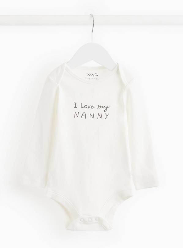 I Love My Nanny Slogan Bodysuit  Up to 3 mths