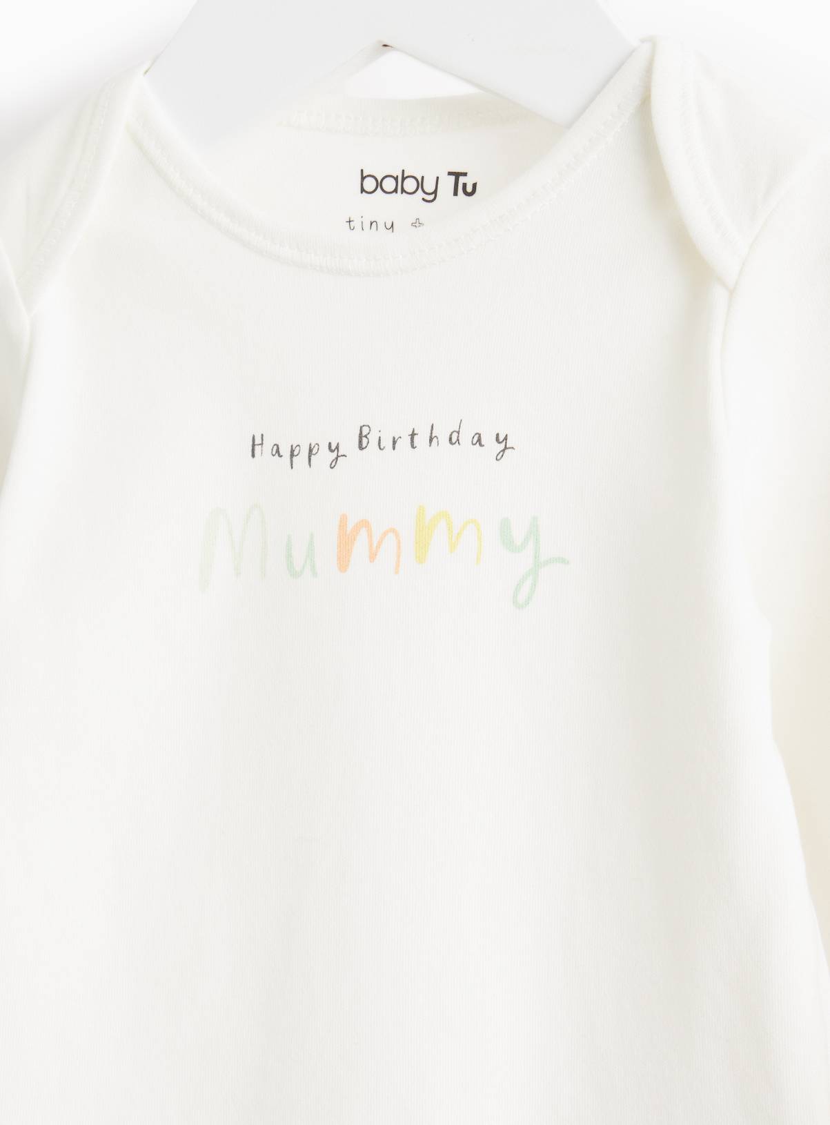 Happy Birthday Mummy Slogan Bodysuit Newborn - Image 2