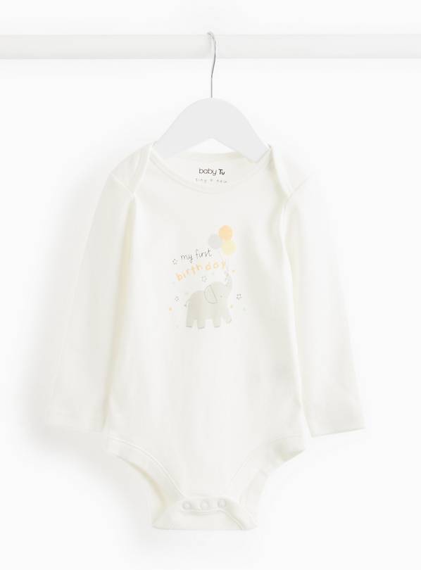 My First Birthday Slogan Bodysuit  3-6 months