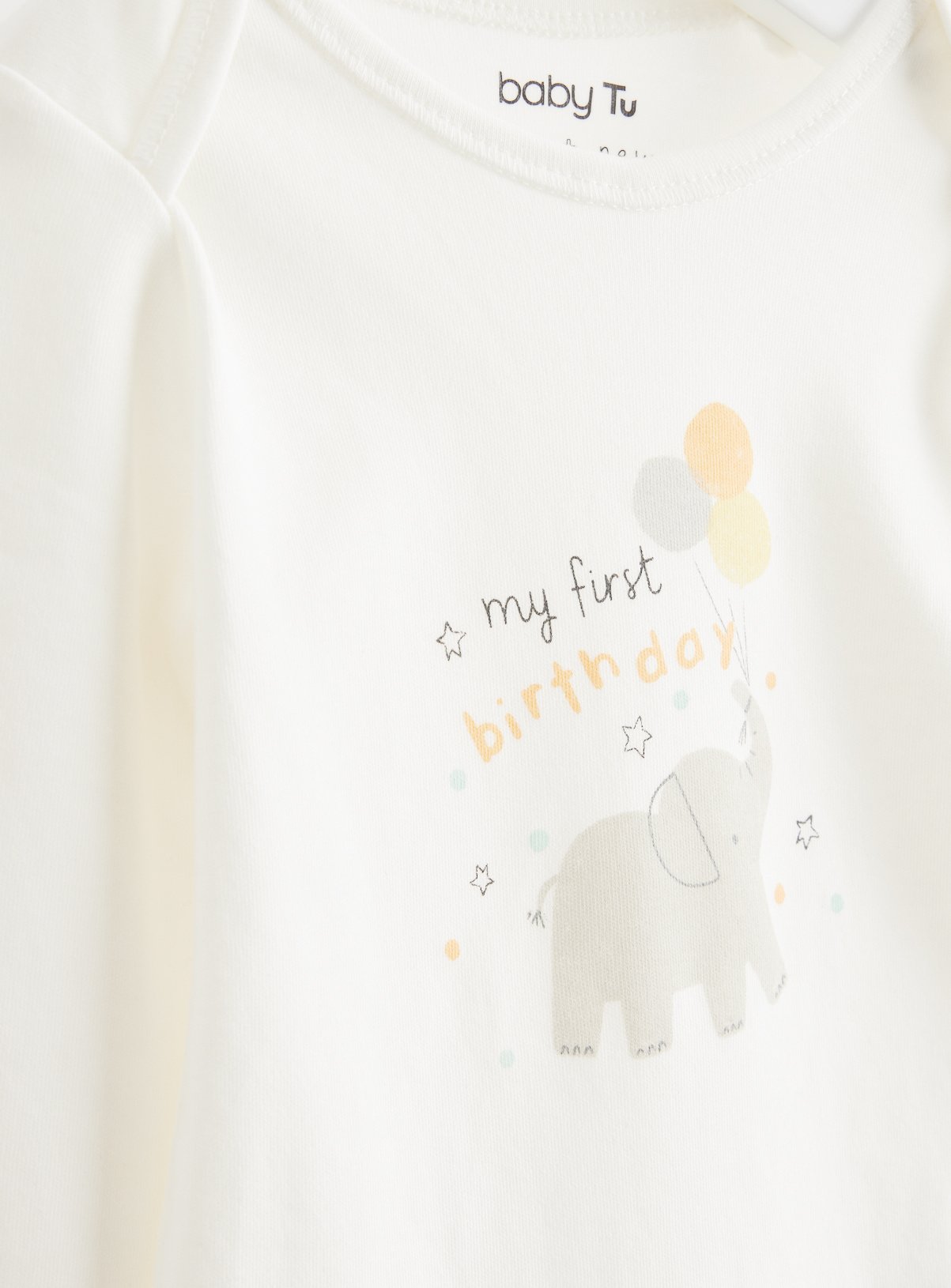 My First Birthday Slogan Bodysuit  Up to 1 mth - Image 2 thumbnail