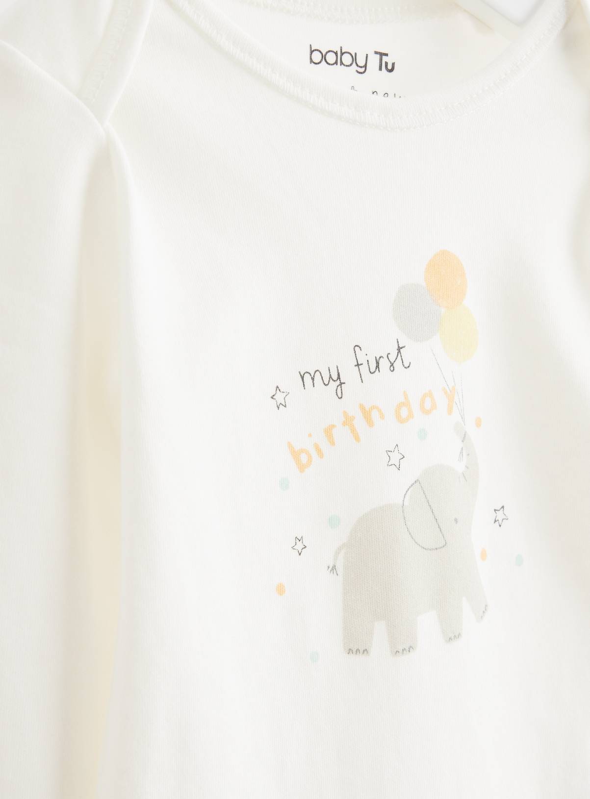 My First Birthday Slogan Bodysuit  Up to 1 mth - Image 2
