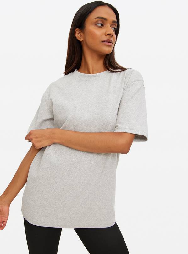 Grey Oversized Crew T-Shirt 22