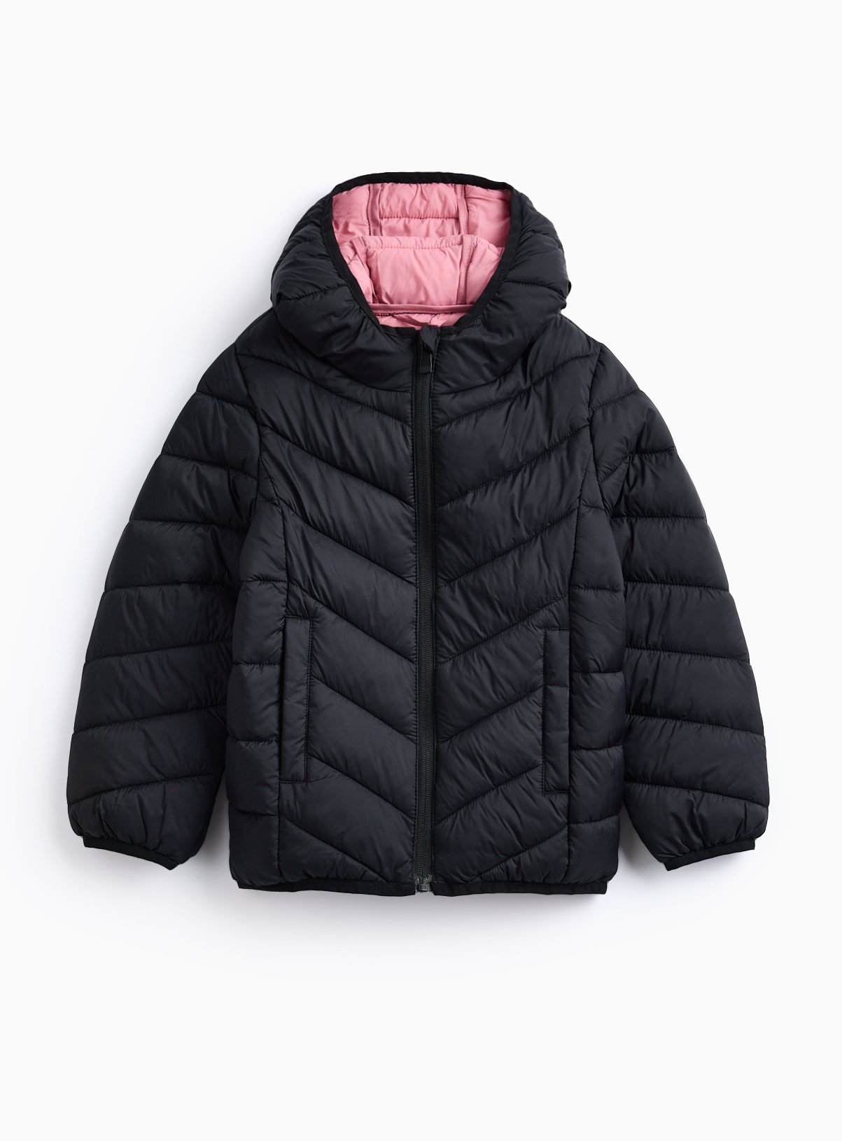 Black Black Padded Pack-Away Rain Coat - Tu by Sainsbury's