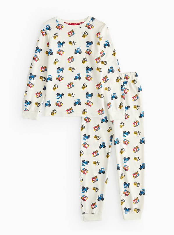 Vehicle Print Waffle Pyjama Set 5-6 years