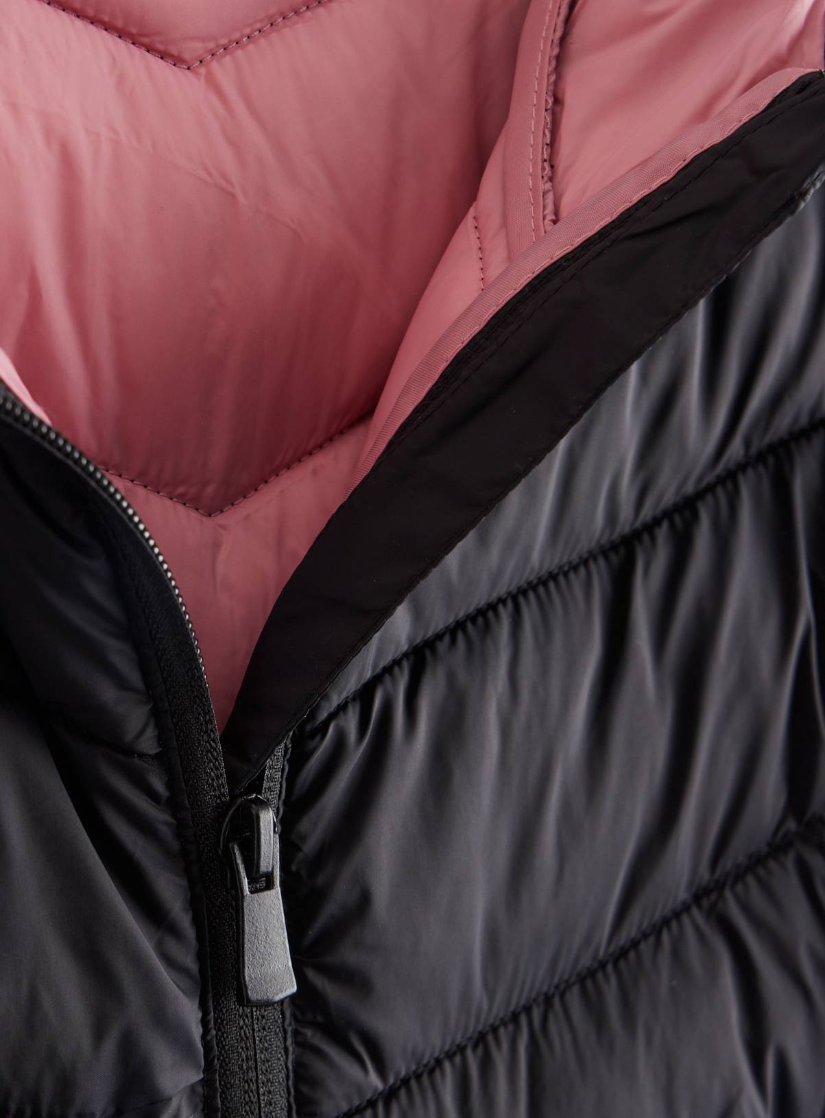 Black Quilted Padded Coat 11-12 years - Image 2