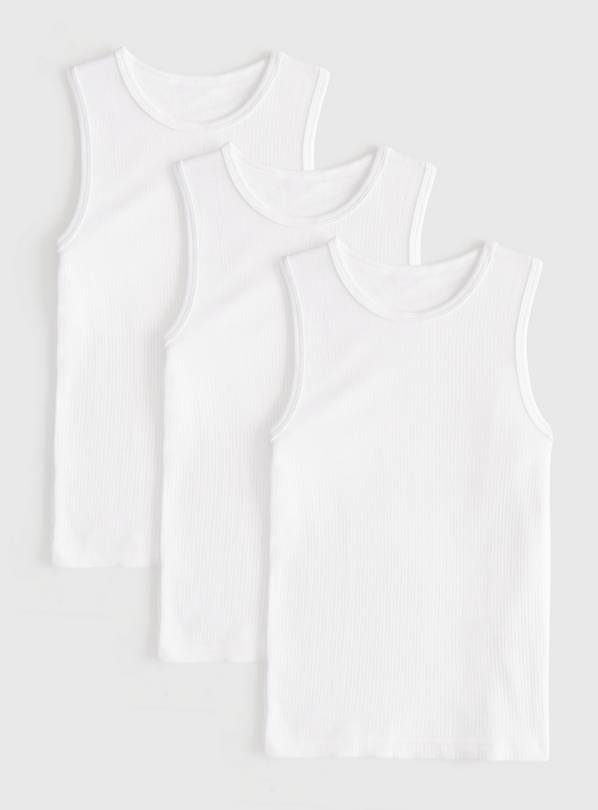 White Thermal Vests 3 Pack 10-11 years