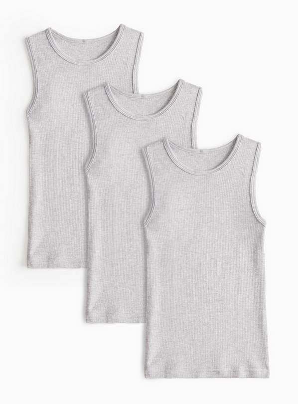 Unisex Grey Sleeveless Thermal Vest 3 Pack 4-5 years