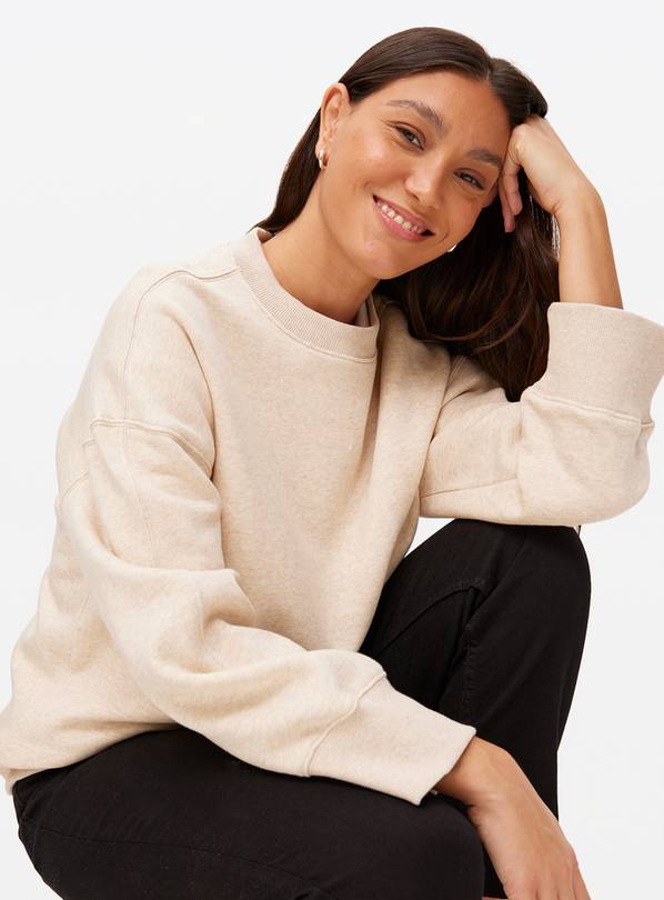 Oatmeal Volume Sleeve Sweatshirt XXL