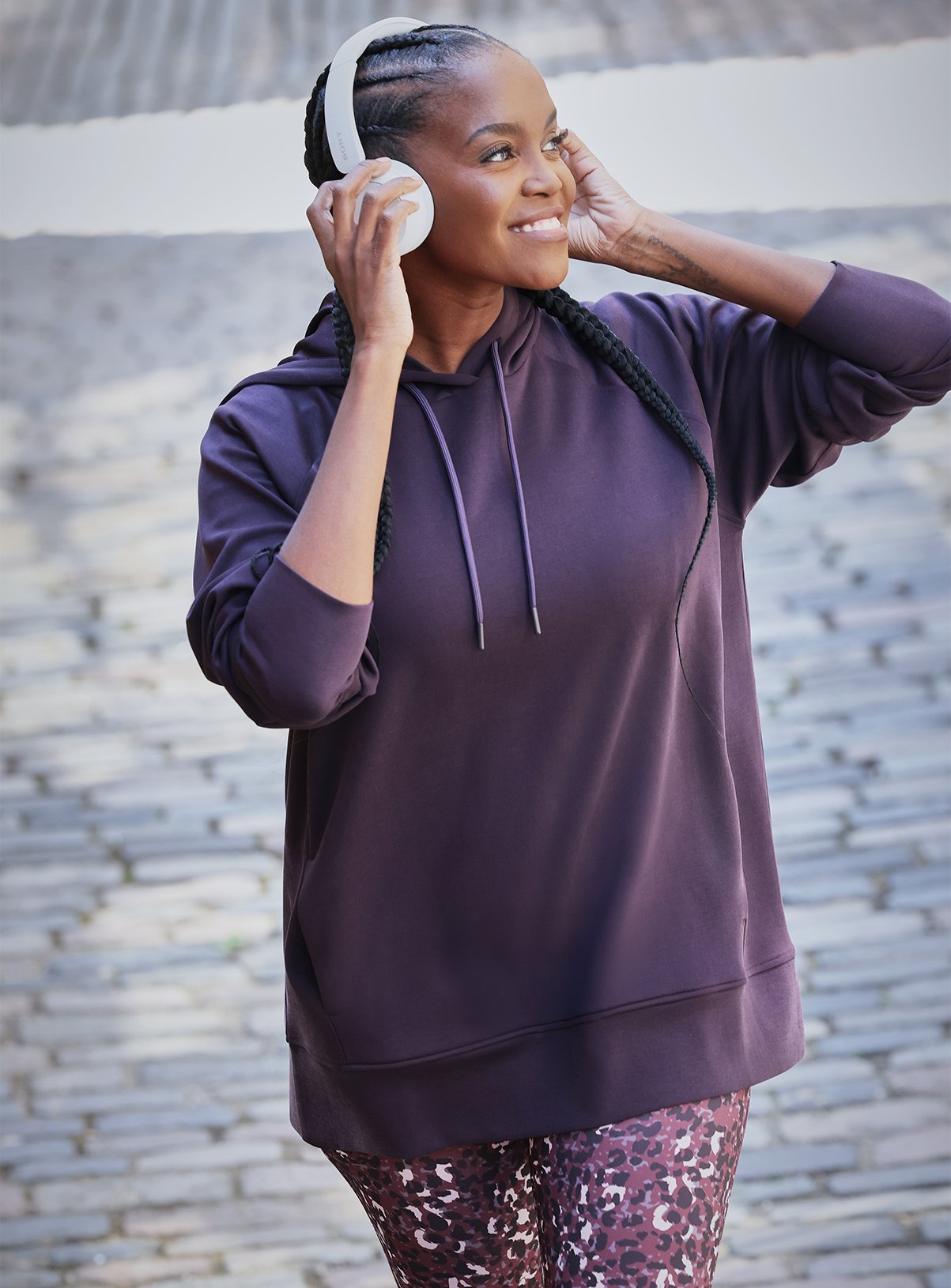 REAKTIV Plum Soft Touch Scuba Hoodie XXL