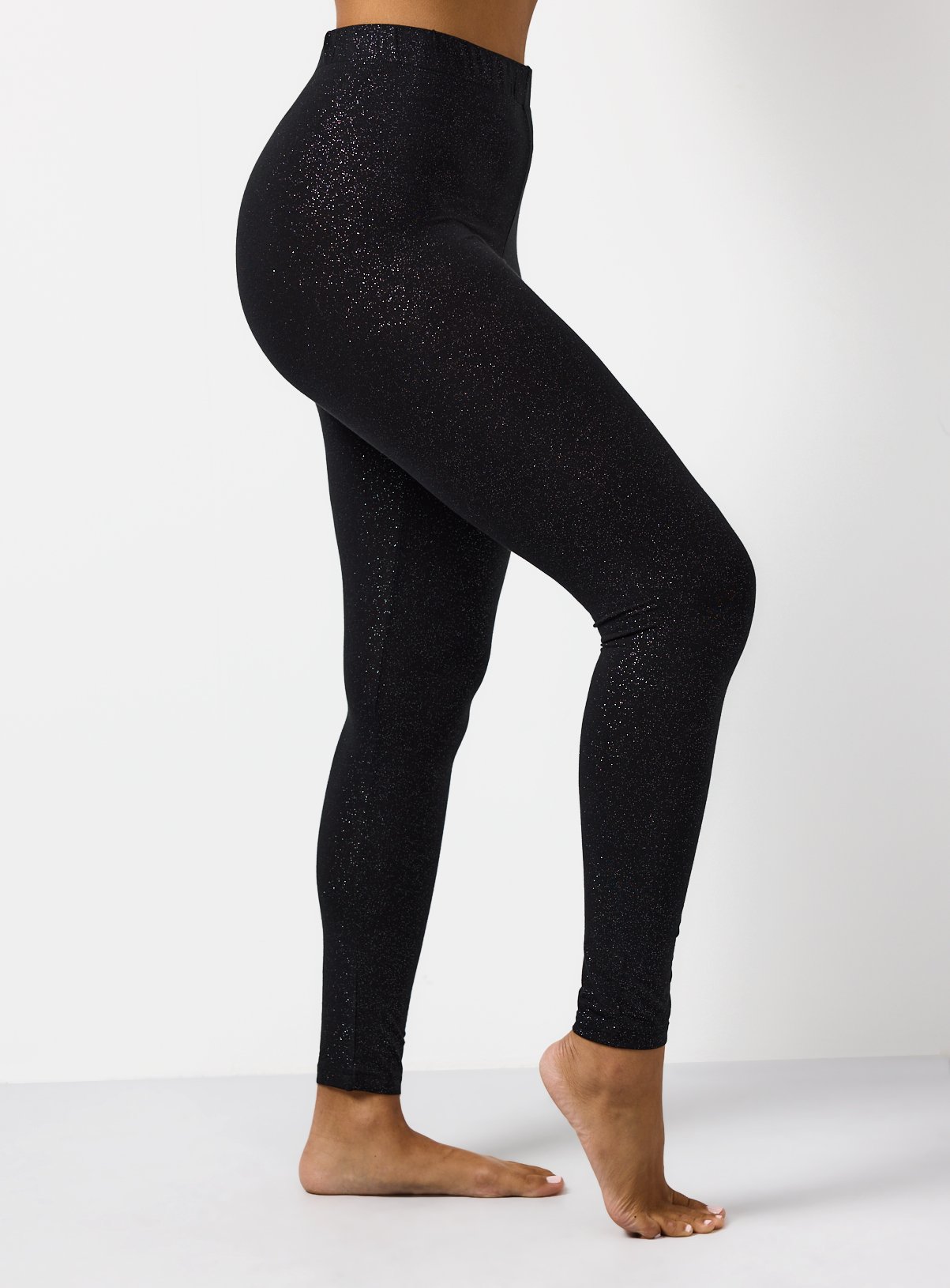 Glitter Medium Warmth Thermal Leggings L