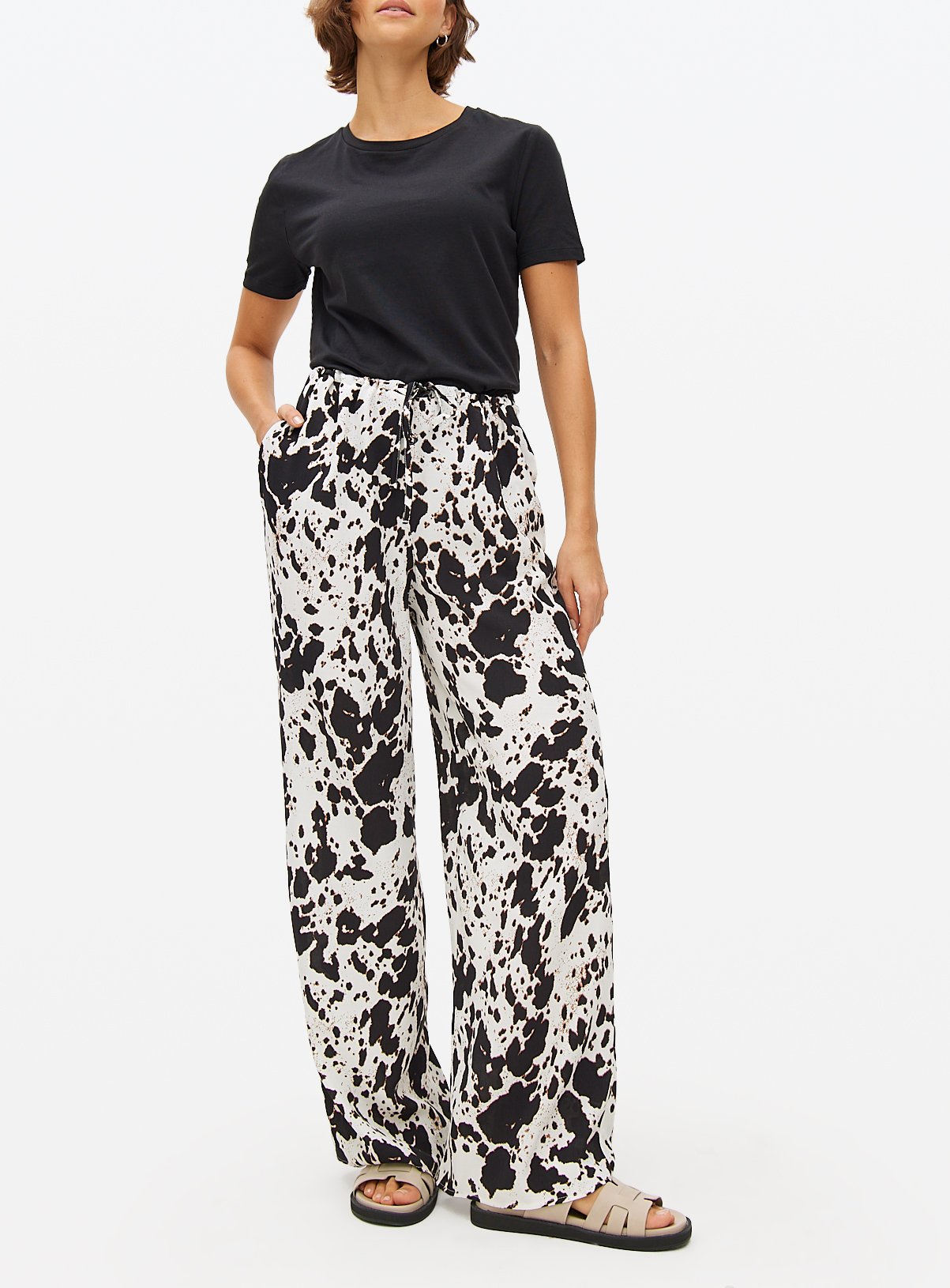 Cow Print Wide Leg Trousers 16 - Image 2 thumbnail