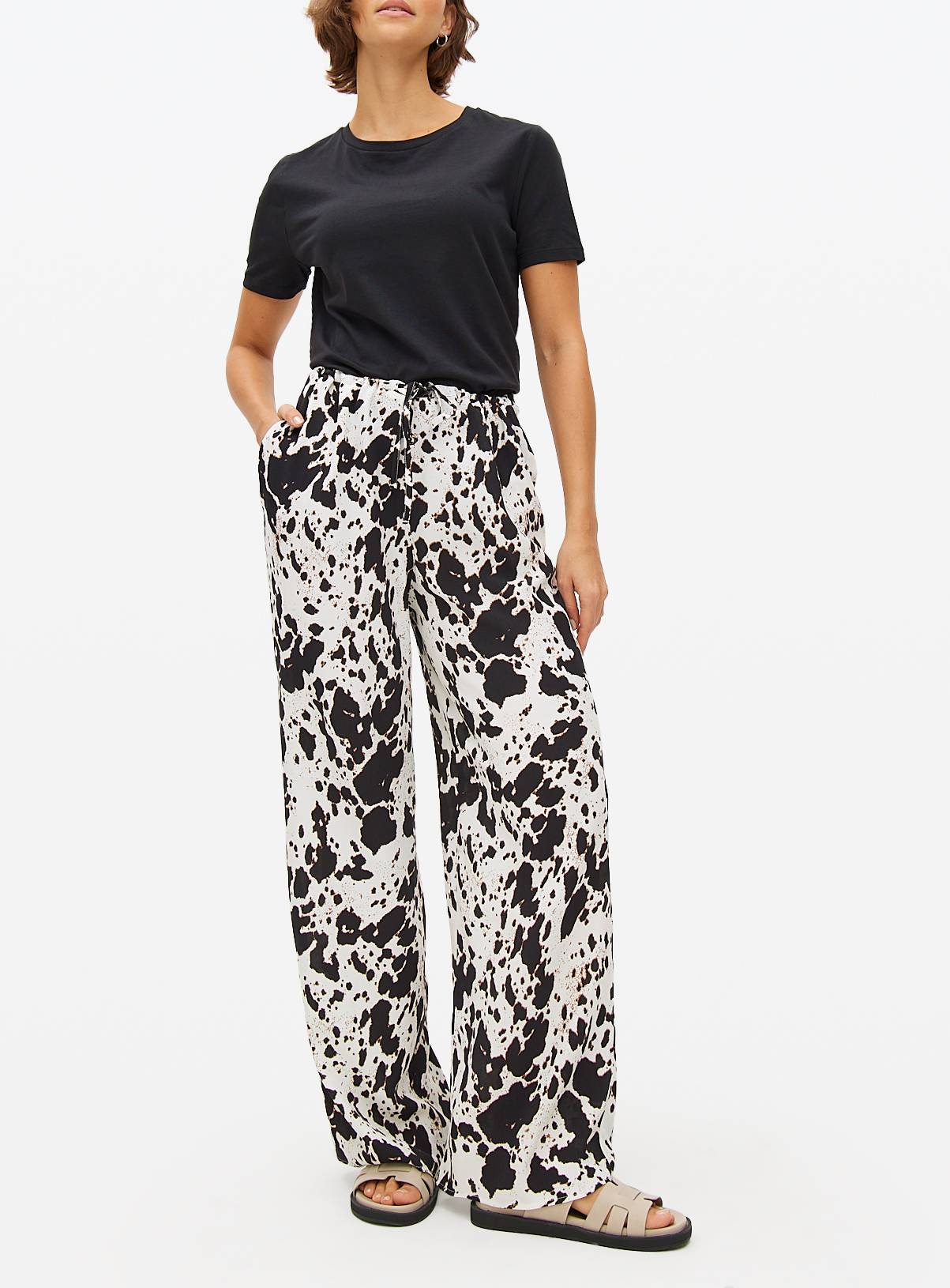 Cow Print Wide Leg Trousers 16 - Image 2