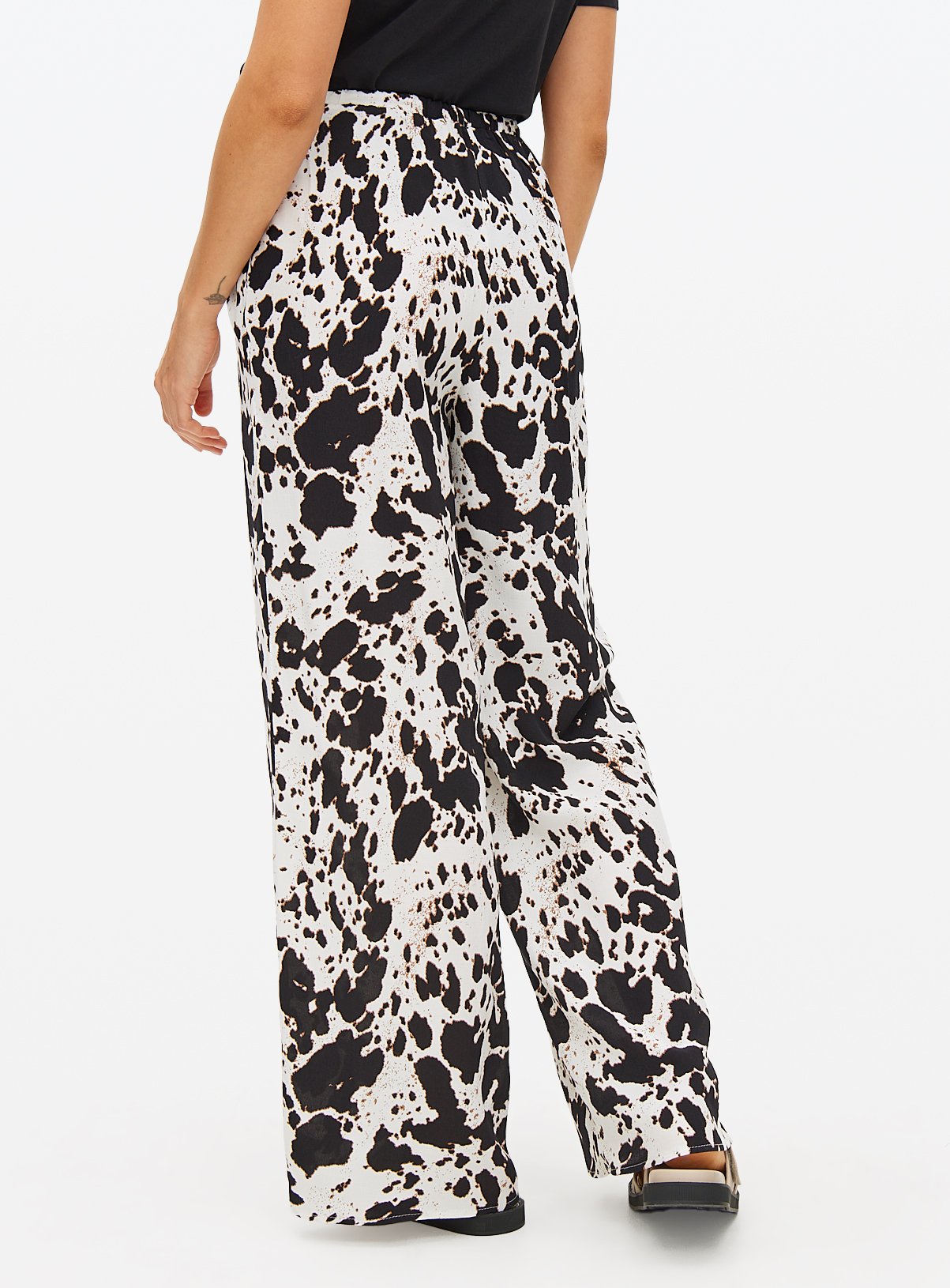 Cow Print Wide Leg Trousers 16 - Image 4 thumbnail