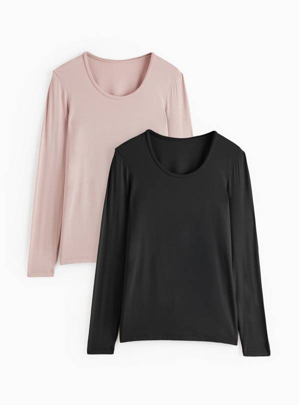 Mink & Black Medium Warmth Thermal Tops 2 Pack M