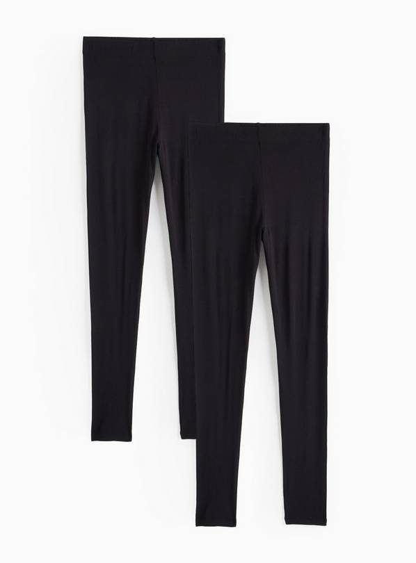 Black Medium Warmth Thermal Leggings 2 Pack M